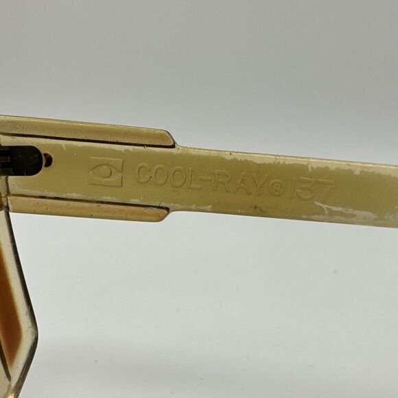 Cool Ray 137 Oversized Retro Fun Sunglasses 1960s Vtg Tawny Brown Plastic READ - Picture 9 of 9